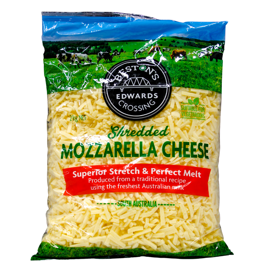 MOZZARELLA CHEESE SHRED 2.25KG SIZE INCREASED FROM 2KG