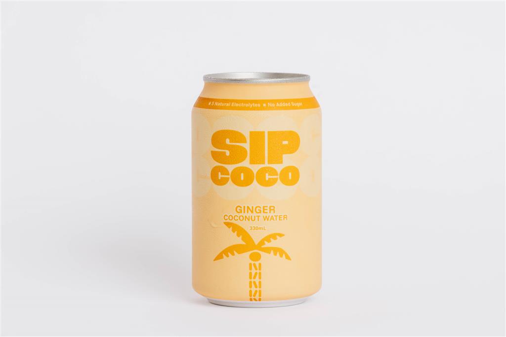 COCONUT WATER GINGER 12 X 330ML SIP COCO