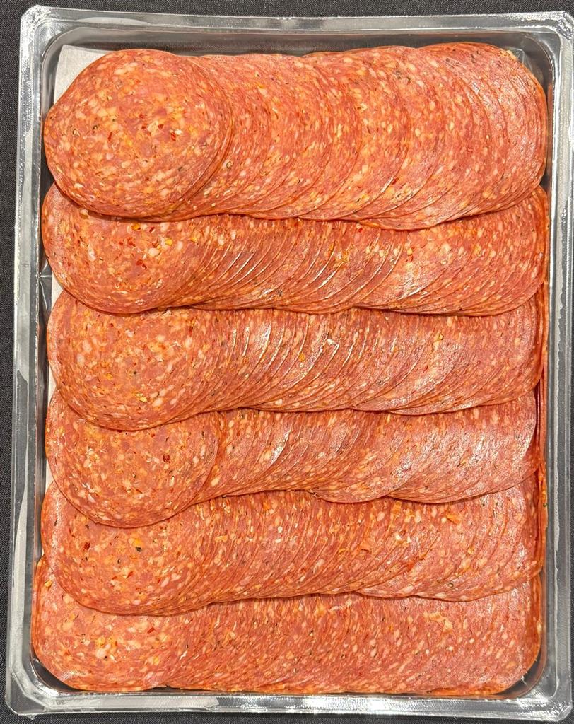 HOT SPANISH SALAMI SLICED 1KG