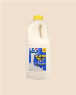 SMARTER WHITE MILK 2LTR PAULS