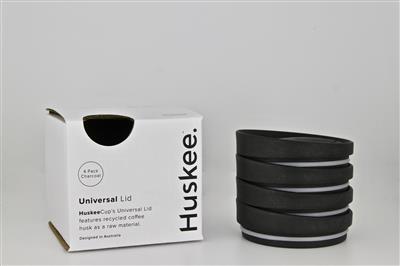 HUSKEE UNIVERSAL LID 4 PACK CHARCOAL