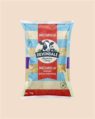 MOZZARELLA SHRED 2KG DEVONDALE