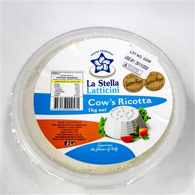RICOTTA CHEESE 1KG (2 x 500G) LA STELLA