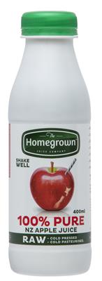 APPLE JUICE 12 X 400ML HOMEGROWN