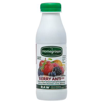 BERRY ANTI-OX SMOOTHIE 12 X 400ML HOMEGROWN