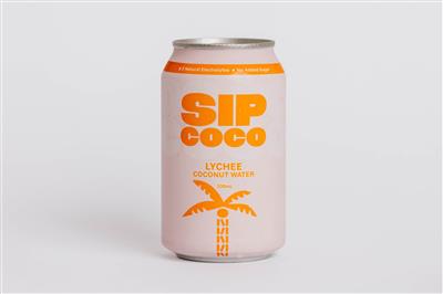 COCONUT WATER LYCHEE 12 X 330ML SIP COCO